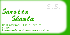 sarolta skamla business card